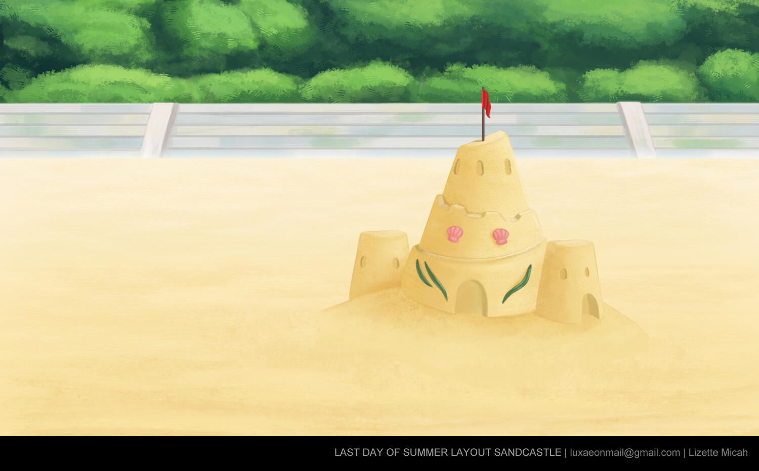 Last Day of Summer Layout Sandcastle