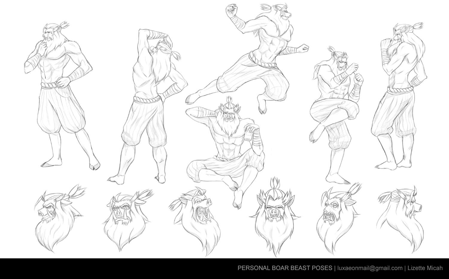 Personal Boar Beast Poses