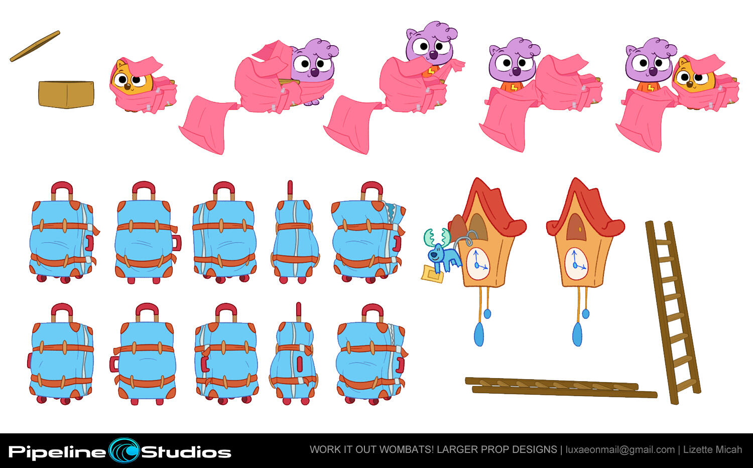 Work it Out Wombats! Larger Prop Designs